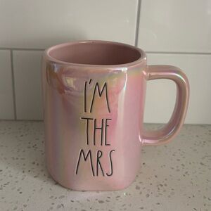 Rae Dunn Pink Iridescent ‘I'm the Mrs Mug’ Bridal Cup